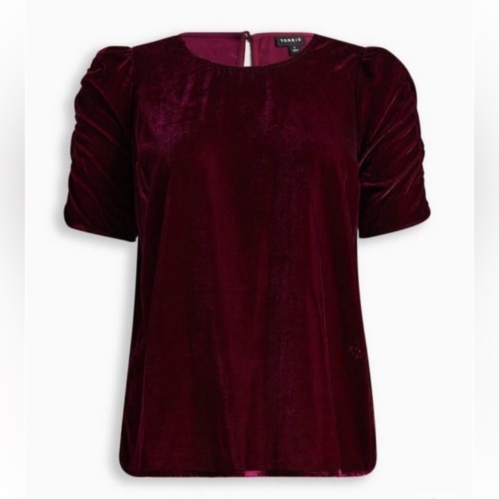 Torrid Deep Burgundy Velvet blouse